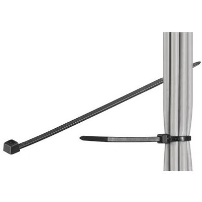 Goobay 17072 Atadura de nailon - Resistente a la intemperie, 300mm, Negro Goobay 17072 Atadura de nailon - Resistente a la intemperie, 300mm, Negro