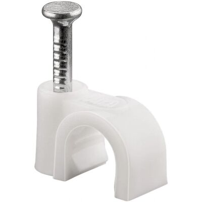Goobay 17078 Clip pour câbles - 100 pcs - Blanc - Pour câbles de 6mm Goobay 17078 Clip pour câbles - 100 pcs - Blanc - Pour câbles de 6mm