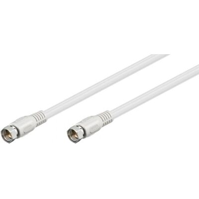 Kabel koncentryczny Goobay 27484 5 m z wtykiem F Biały Kabel koncentryczny Goobay 27484 5 m z wtykiem F Biały