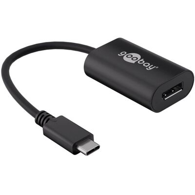 Goobay USB-C naar DisplayPort Adapter - 4K 60Hz, Zwart Goobay USB-C naar DisplayPort Adapter - 4K 60Hz, Zwart