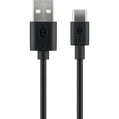 Goobay 38675 USB-kabel - 0,1m USB A naar USB C - Zwart Goobay 38675 USB-kabel - 0,1m USB A naar USB C - Zwart