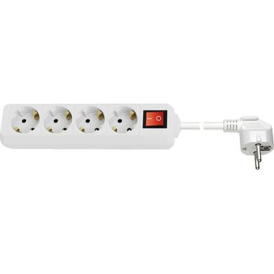 Goobay 39037 Extension électrique - 4 prises, 1,5m, Blanc - Publicité Goobay 39037 Extension électrique - 4 prises, 1,5m, Blanc - Publicité
