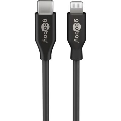 Goobay 39428 Lightning-kaapeli - Musta - Lightning & USB-C - 0,5m Goobay 39428 Lightning-kaapeli - Musta - Lightning & USB-C - 0,5m