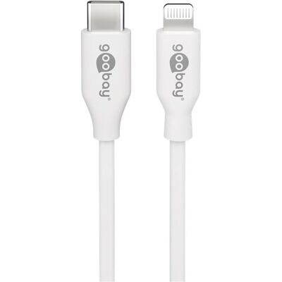Goobay Goobay 39444 Lightning-kaapeli - USB-C to Lightning, 0,5 m, Valkoinen Goobay Goobay 39444 Lightning-kaapeli - USB-C to Lightning, 0,5 m, Valkoinen