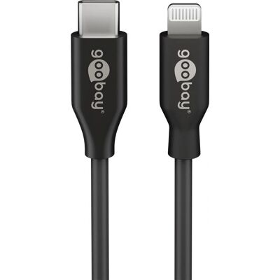 Goobay Lightning-kaapeli - MFi-sertifioitu 1m Musta Goobay Lightning-kaapeli - MFi-sertifioitu 1m Musta