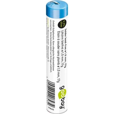Goobay Silber Bleifreies Lötdraht - 1mm, 17g - Elektronikreparatur Goobay Silber Bleifreies Lötdraht - 1mm, 17g - Elektronikreparatur