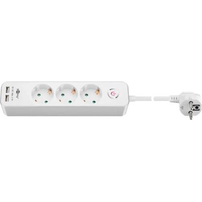 Goobay GB 41264 Steckdosenleiste - 1.5m, 3 Anschlüsse, USB, Weiß Goobay GB 41264 Steckdosenleiste - 1.5m, 3 Anschlüsse, USB, Weiß