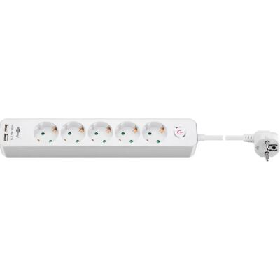 Extensión de corriente Goobay 41265 1.5m 5 enchufes blancos Extensión de corriente Goobay 41265 1.5m 5 enchufes blancos
