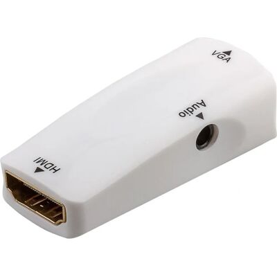 Adaptador HDMI para VGA da Goobay - Suporta Full HD - Branco Adaptador HDMI para VGA da Goobay - Suporta Full HD - Branco
