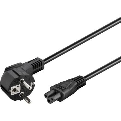 Goobay 44877 Voedingskabel - 3m Zwart, Type F, C5 Koppeling Goobay 44877 Voedingskabel - 3m Zwart, Type F, C5 Koppeling