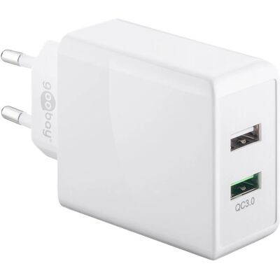 Goobay 44957 Mobilgerät-Ladegerät - Schnelles Laden, 2 USB-Ports Goobay 44957 Mobilgerät-Ladegerät - Schnelles Laden, 2 USB-Ports
