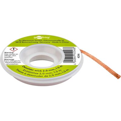 Goobay 45246 Kuparilanka 2mm 1,5m - Juotostyökaluvarusteet Goobay 45246 Kuparilanka 2mm 1,5m - Juotostyökaluvarusteet