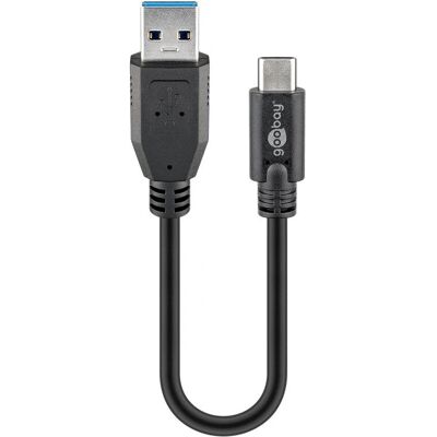 Goobay USB C Kabel - 15cm - Schwarz - USB 3.2 Gen 1 Goobay USB C Kabel - 15cm - Schwarz - USB 3.2 Gen 1