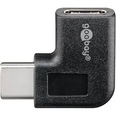 Goobay 45402 Adaptador USB-C - Ángulo recto, Negro - Conector de género Goobay 45402 Adaptador USB-C - Ángulo recto, Negro - Conector de género