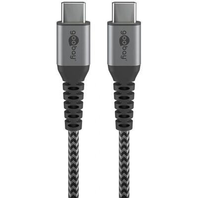 Goobay USB-C 2m Harmaa Tekstiilikuitu Goobay USB-C 2m Harmaa Tekstiilikuitu