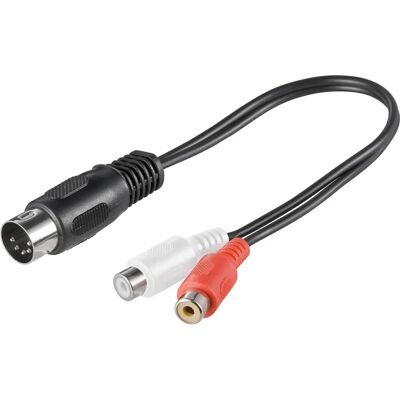 Goobay 50002 audiokaapeli DIN (5-napainen) 2 x RCA Musta Goobay 50002 audiokaapeli DIN (5-napainen) 2 x RCA Musta