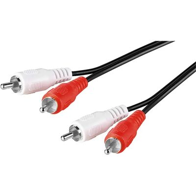 Goobay 50028 Audiokabel - 2x Cinch - Schwarz Goobay 50028 Audiokabel - 2x Cinch - Schwarz