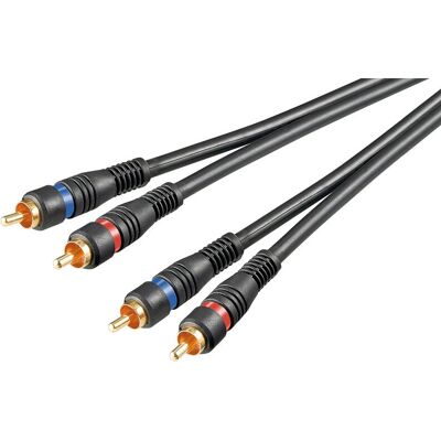 Goobay 50119 Audiokabel - 3m, RCA, Schwarz Goobay 50119 Audiokabel - 3m, RCA, Schwarz