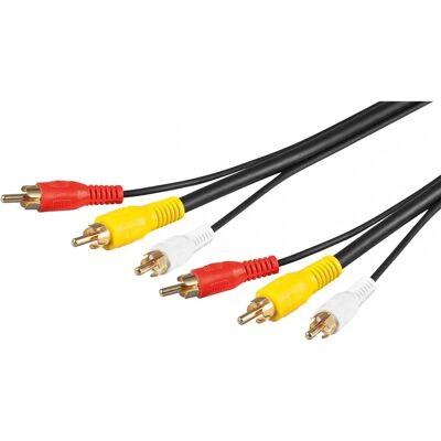Cable de Video Compuesto Goobay 50140 - 3 RCA Macho 5m Cable de Video Compuesto Goobay 50140 - 3 RCA Macho 5m
