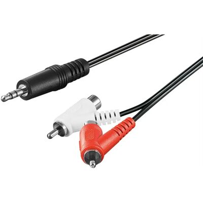 Goobay 50213 Audiokabel - 3,5 mm auf 2x RCA - Schwarz Goobay 50213 Audiokabel - 3,5 mm auf 2x RCA - Schwarz