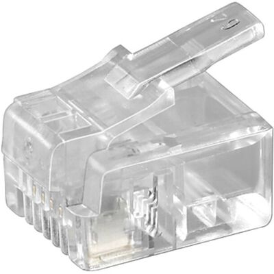 Connecteur filaire Goobay 50250 - RJ-11/RJ-14 - Transparent - Non blindé - Connecteur téléphonique - Publicité Connecteur filaire Goobay 50250 - RJ-11/RJ-14 - Transparent - Non blindé - Connecteur téléphonique - Publicité