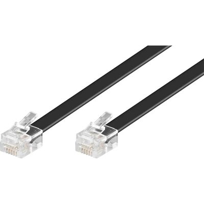 Goobay 50322 Puhelinjohtokassi - 6m, RJ12, Musta Goobay 50322 Puhelinjohtokassi - 6m, RJ12, Musta