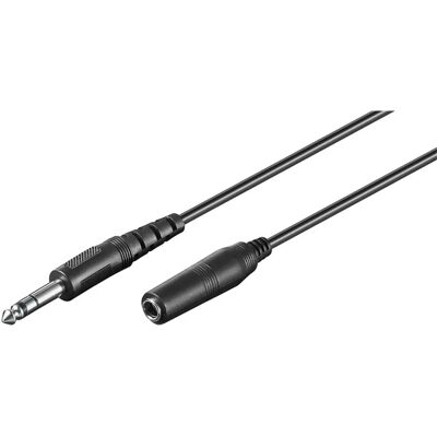 Cavo audio stereo Goobay 6,35mm 5m - Nero Cavo audio stereo Goobay 6,35mm 5m - Nero