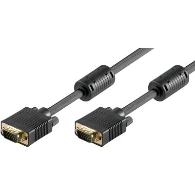 Câble VGA Goobay 50490 - 5m, Noir, Full HD SVGA - Publicité Câble VGA Goobay 50490 - 5m, Noir, Full HD SVGA - Publicité
