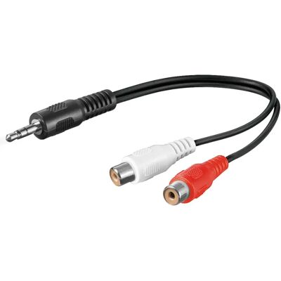 Goobay 50600 äänijohtoja - 3,5 mm to 2x RCA - Musta Goobay 50600 äänijohtoja - 3,5 mm to 2x RCA - Musta