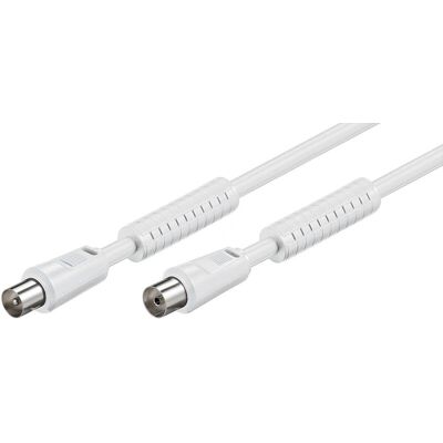 Goobay 50725 coaxiale kabel - 5m - Wit - TV antennekabel Goobay 50725 coaxiale kabel - 5m - Wit - TV antennekabel