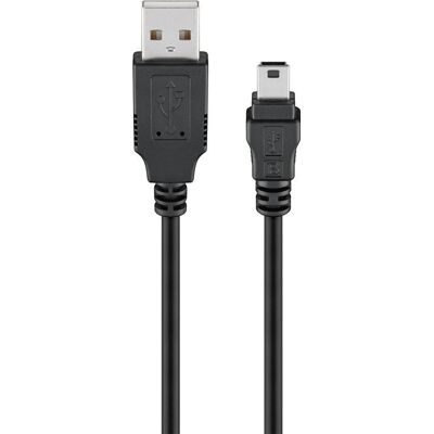 USB Kabel Goobay 50768 - 3M, Černá, USB 2.0 Mini-B a A - Vysokorychlostní USB Kabel Goobay 50768 - 3M, Černá, USB 2.0 Mini-B a A - Vysokorychlostní
