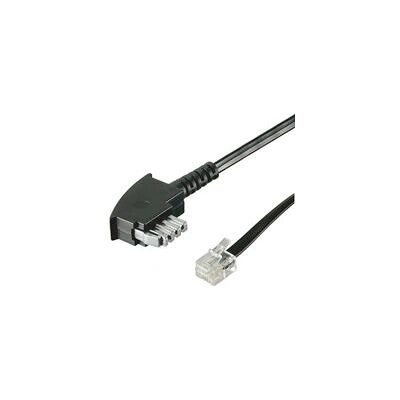 Telefonní kabel Goobay 50951 - 3m - Černý Telefonní kabel Goobay 50951 - 3m - Černý