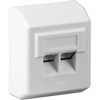 Goobay 50971 Netzwerkdose - Weiß - 2 Anschlüsse - RJ45 Goobay 50971 Netzwerkdose - Weiß - 2 Anschlüsse - RJ45