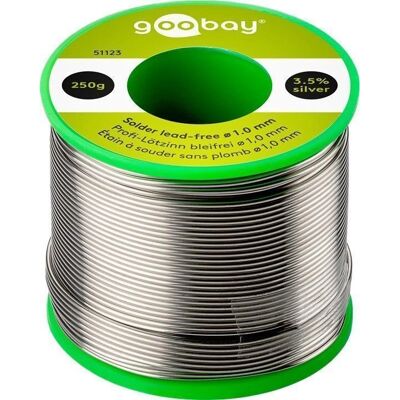 Fio de solda sem chumbo Goobay 217°C - 250g - Para Eletrônica Fio de solda sem chumbo Goobay 217°C - 250g - Para Eletrônica