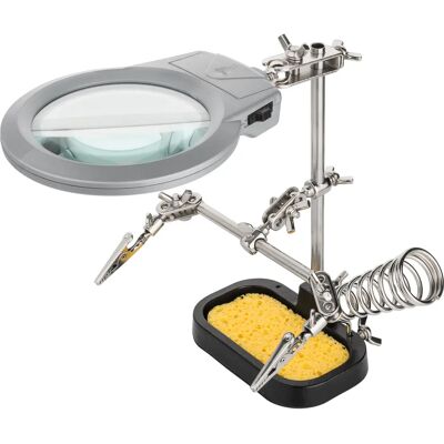Goobay 51226 Lötzubehör - Lupe, Halter, LED, Metall Goobay 51226 Lötzubehör - Lupe, Halter, LED, Metall
