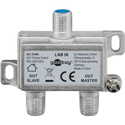 Goobay 51445 Kabeldelare - Satellit 950-2400MHz - Silver Goobay 51445 Kabeldelare - Satellit 950-2400MHz - Silver