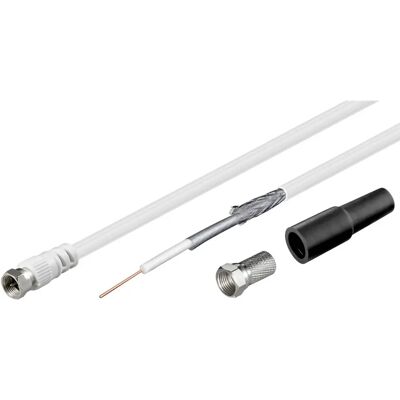 Goobay KKS SET 100 - 10m kabel koncentryczny F-type, biały Goobay KKS SET 100 - 10m kabel koncentryczny F-type, biały