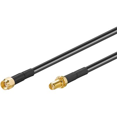 Goobay 51676 Koaksialkabel - 2m RP-SMA Svart Goobay 51676 Koaksialkabel - 2m RP-SMA Svart