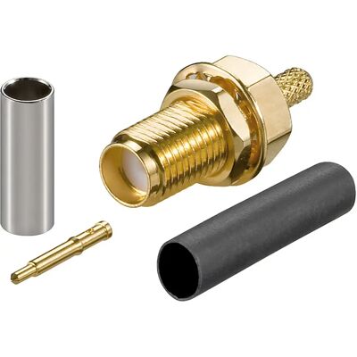 Wentronic GMBH RP-SMA Koaxialstecker - Schwarz, Gold, Silber - Koaxialstecker Wentronic GMBH RP-SMA Koaxialstecker - Schwarz, Gold, Silber - Koaxialstecker