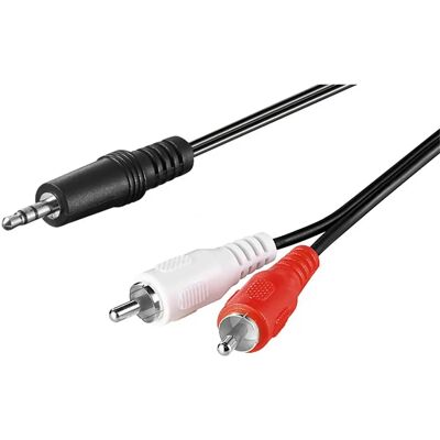 Cable de audio Goobay 51701 - 3,5 mm a RCA, Negro Cable de audio Goobay 51701 - 3,5 mm a RCA, Negro