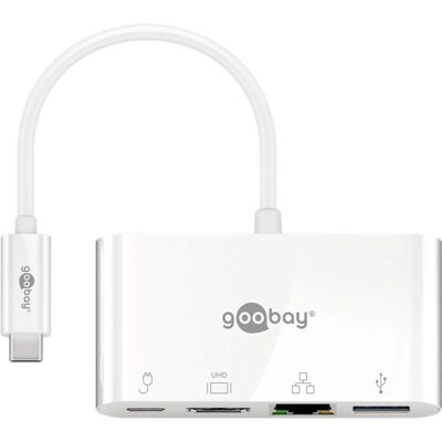 Goobay 51772 Bärbar dockning - USB-C Vit Goobay 51772 Bärbar dockning - USB-C Vit