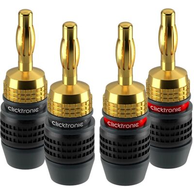 ClickTronic 52546 wire connector - Gold-plated banana plug for speaker cable ClickTronic 52546 wire connector - Gold-plated banana plug for speaker cable
