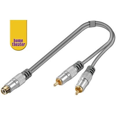 Goobay Modell HT 024 Audio Kabel - 2 x RCA Verteiler - Grau Goobay Modell HT 024 Audio Kabel - 2 x RCA Verteiler - Grau