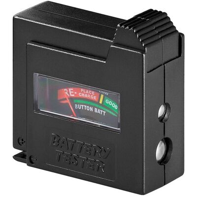 Goobay 54020 Batterietester - Universal für AAA, AA, C, D, 9V, N, Knopfzellen Goobay 54020 Batterietester - Universal für AAA, AA, C, D, 9V, N, Knopfzellen