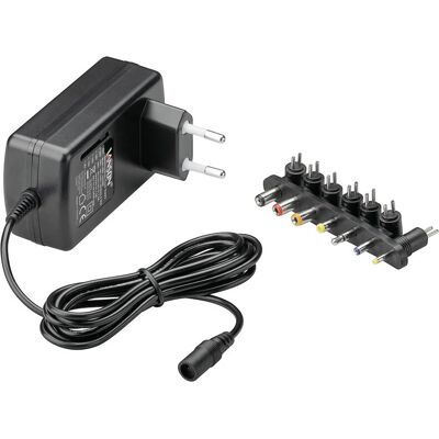 Goobay Universelle Stromversorgung - 9-24V - 1-1,5A - 24W - 7 Stecker - Schwarz Goobay Universelle Stromversorgung - 9-24V - 1-1,5A - 24W - 7 Stecker - Schwarz