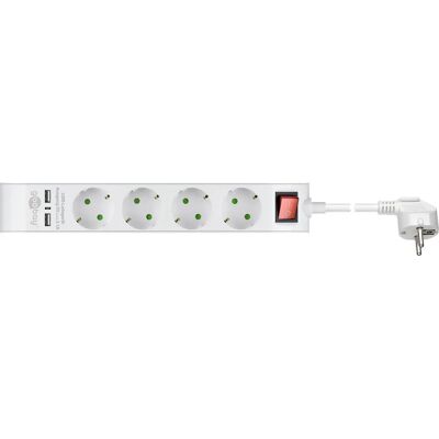 Multipresa Goobay 55481 - 4 prese, USB, bianco Multipresa Goobay 55481 - 4 prese, USB, bianco