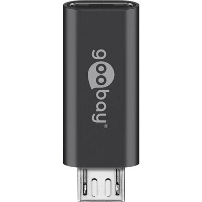Goobay 55553 Micro USB na USB-C Adapter - Szary Goobay 55553 Micro USB na USB-C Adapter - Szary
