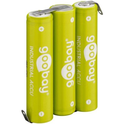 Goobay HR3 Wiederaufladbare AAA NiMH Batterie - Grün - 800mAh - 3,6V - Lötlipp Goobay HR3 Wiederaufladbare AAA NiMH Batterie - Grün - 800mAh - 3,6V - Lötlipp