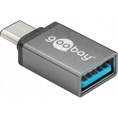Goobay 56621 USB-C naar USB-A Adapter - Grijs Goobay 56621 USB-C naar USB-A Adapter - Grijs