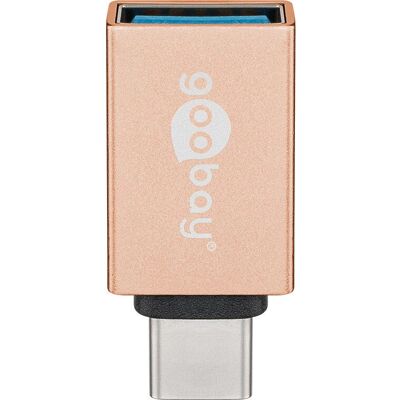 Goobay USB-A OTG to USB-C Adapter - Kulta Goobay USB-A OTG to USB-C Adapter - Kulta